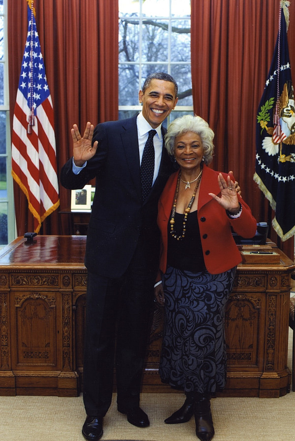 President Obama and Nichelle Nichols