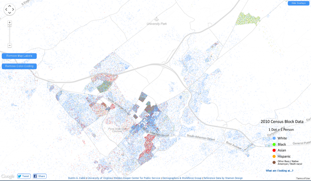 race map of State College, PA